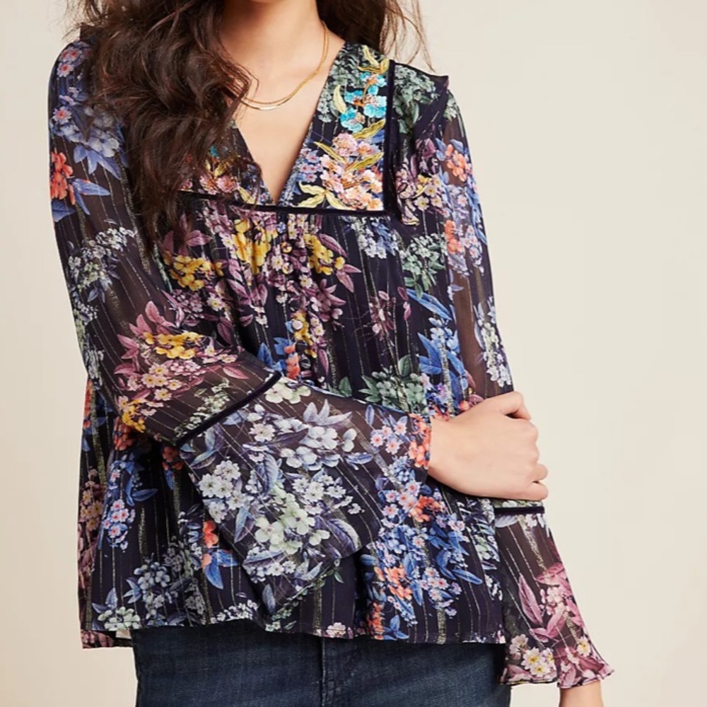 Vineet Bahl Vivieene Embroidered Blouse